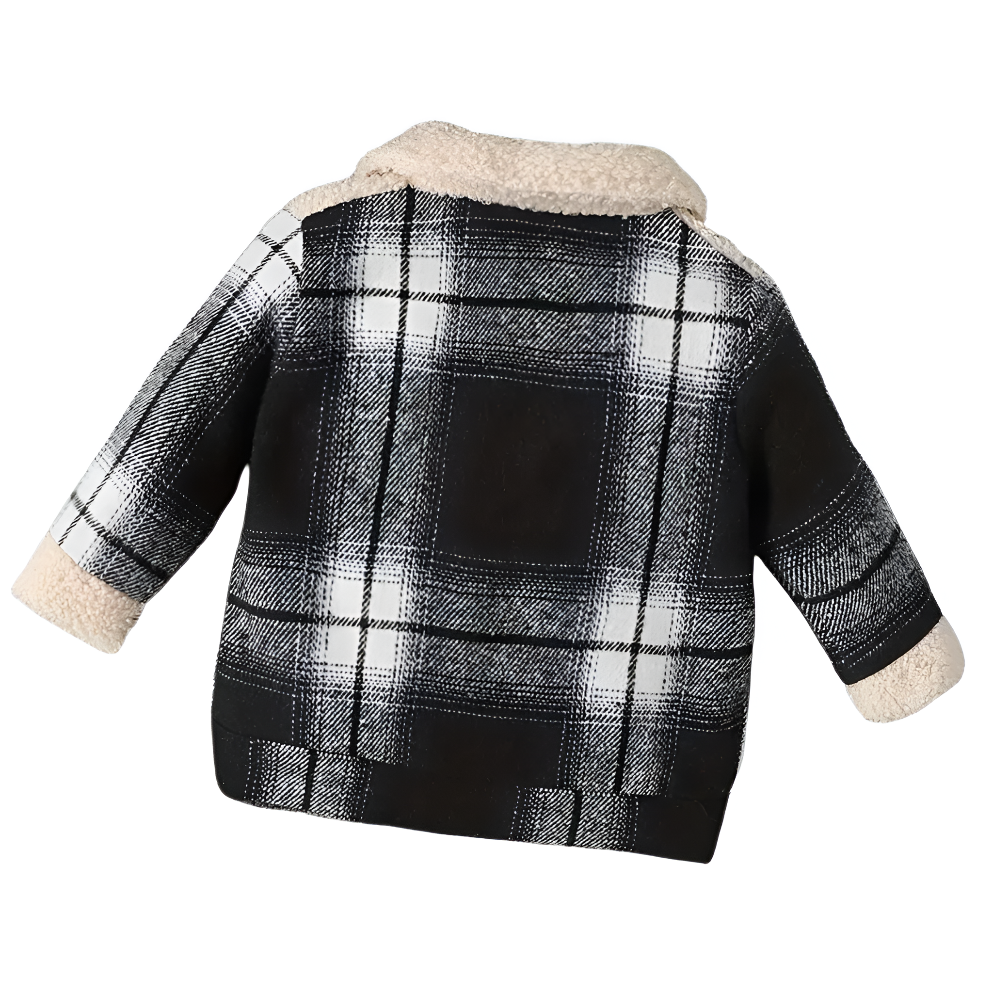 Toddler Fleece Plaid Coat With Soft Lining