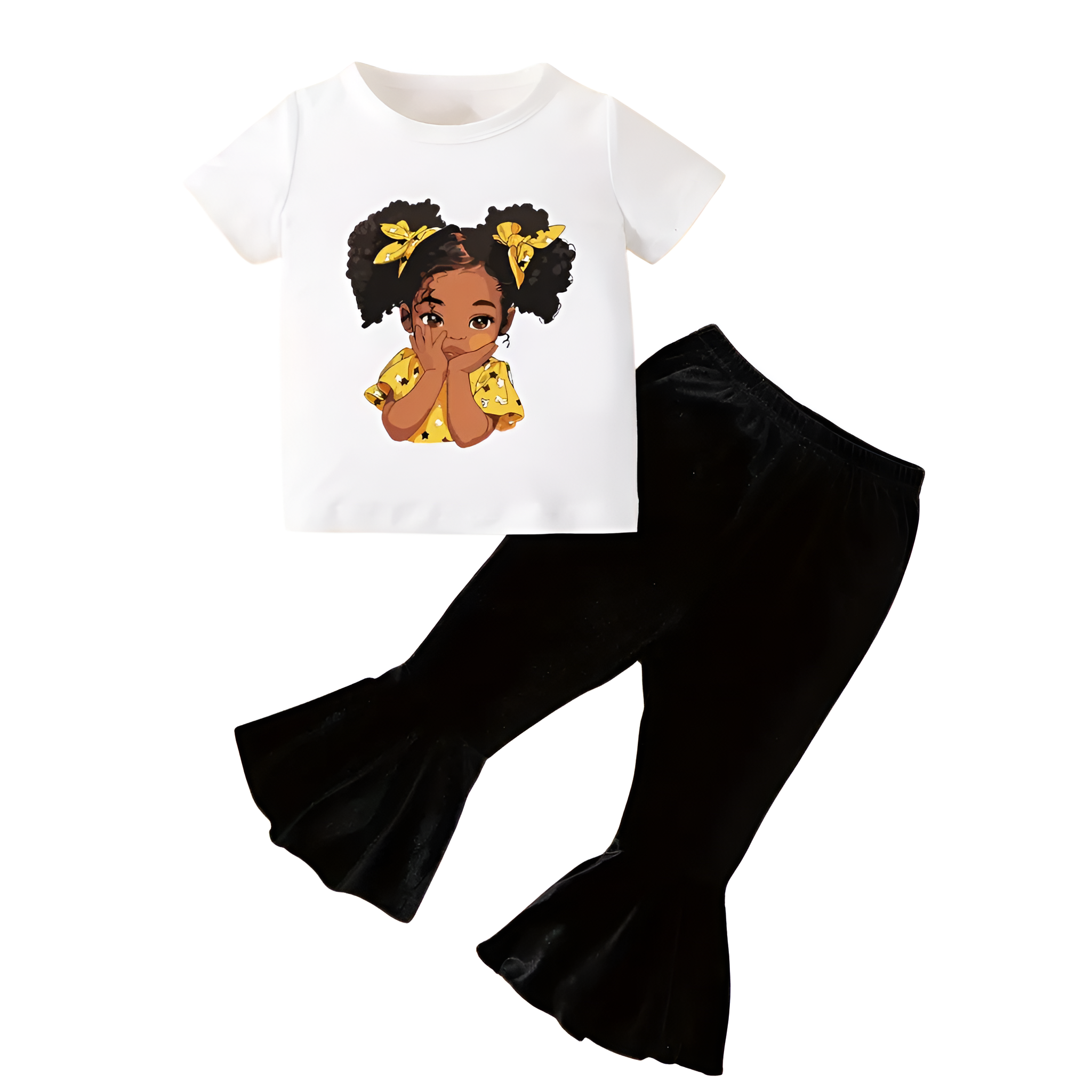 Infant And Toddler Cartoon Lovely Girl Printed Casual Set