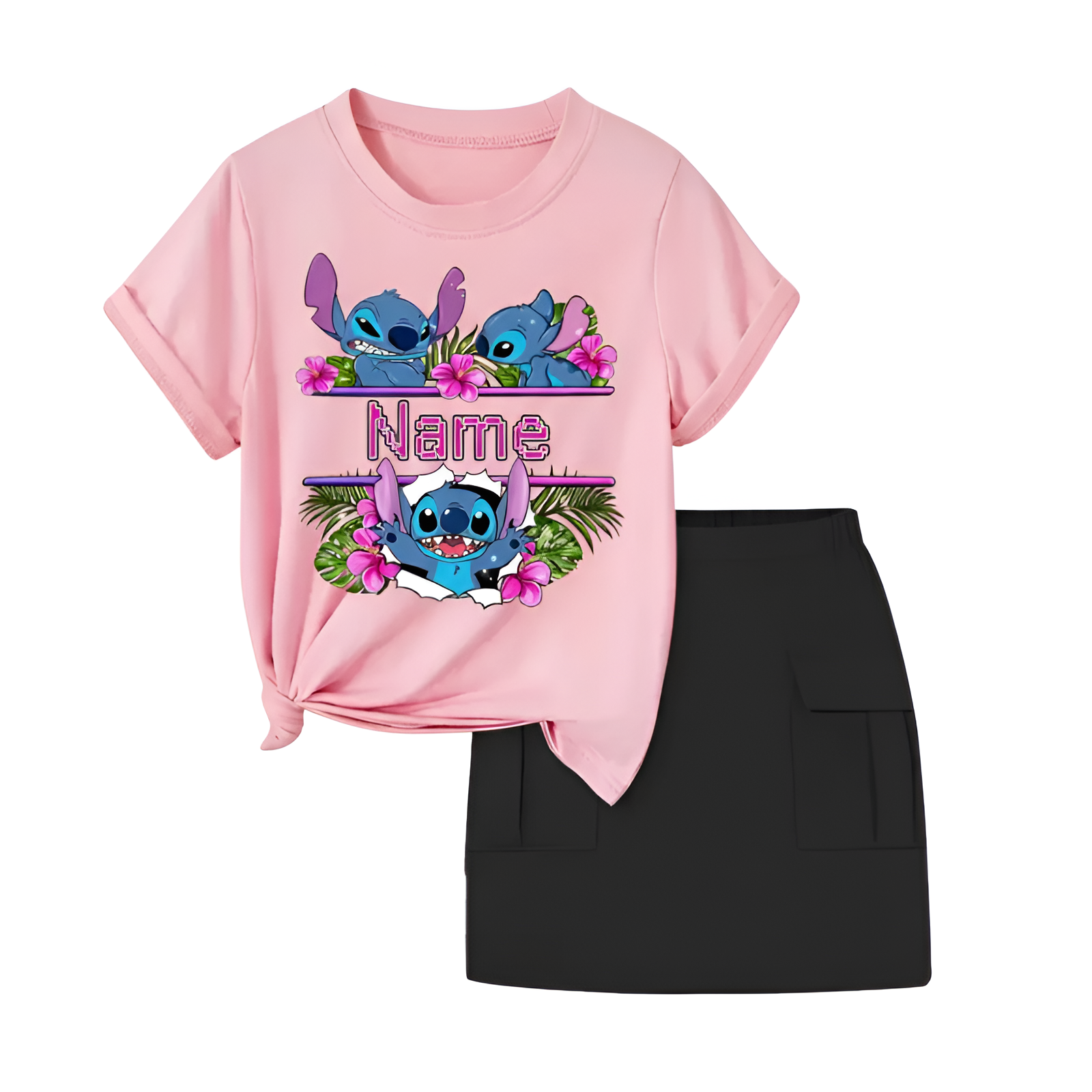 Floral T Shirt Dress Set