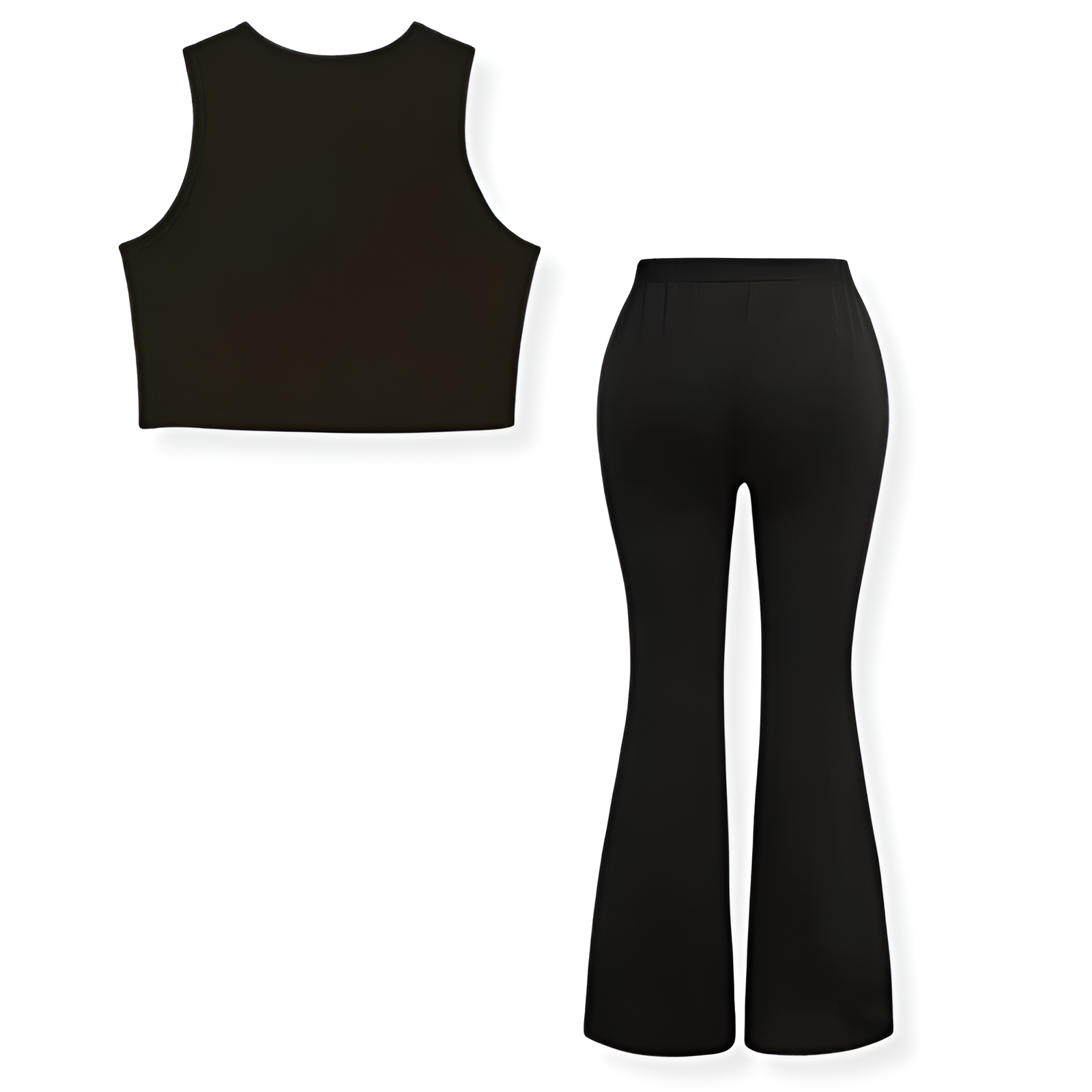 Tank Top And Flared Pants Set For Girls