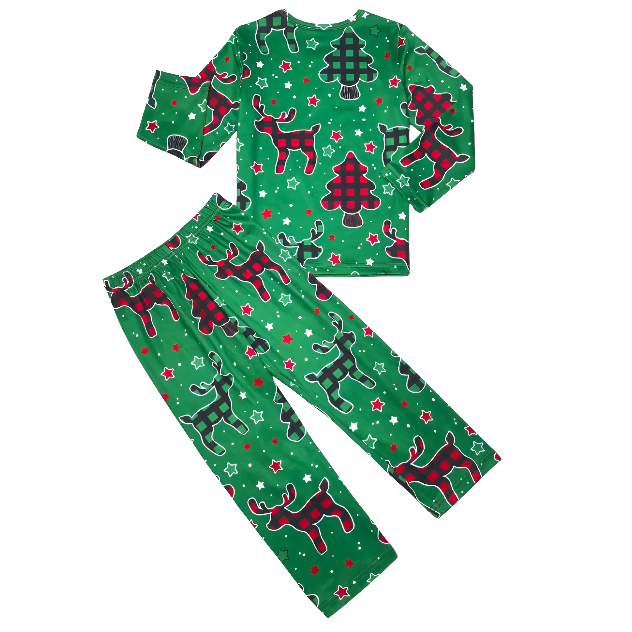 Christmas Reindeer Pattern Soft Comfortable Casual Long Sleeve Set