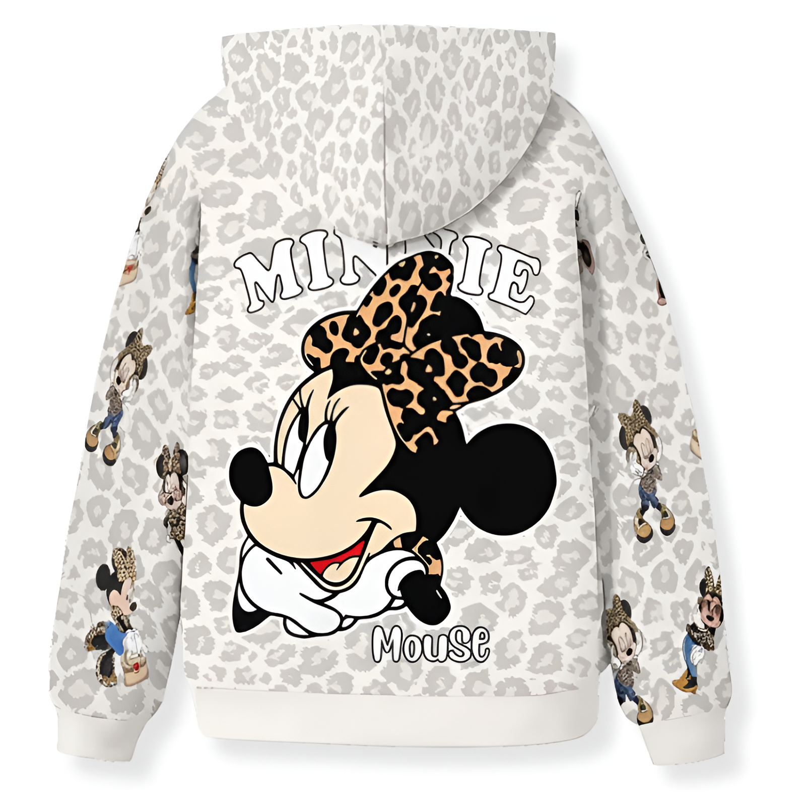 Kids Minnie Character 3D Printed Zip Up Hoodie