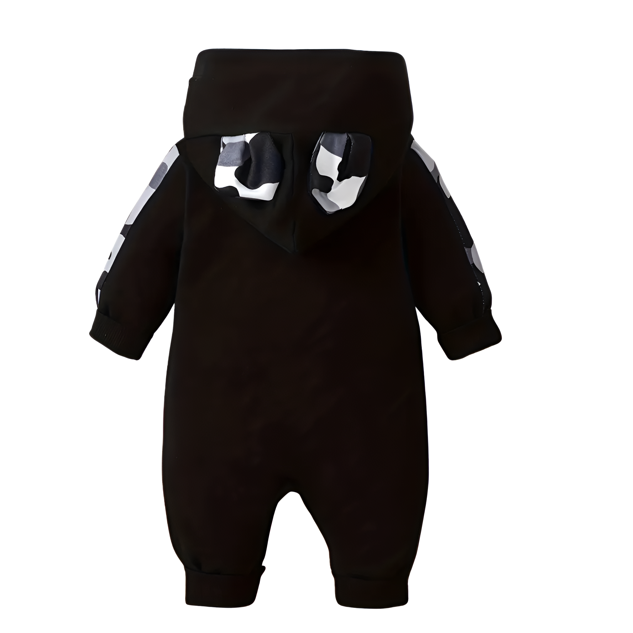 Unisex Mamas Boy Printed Hooded Romper