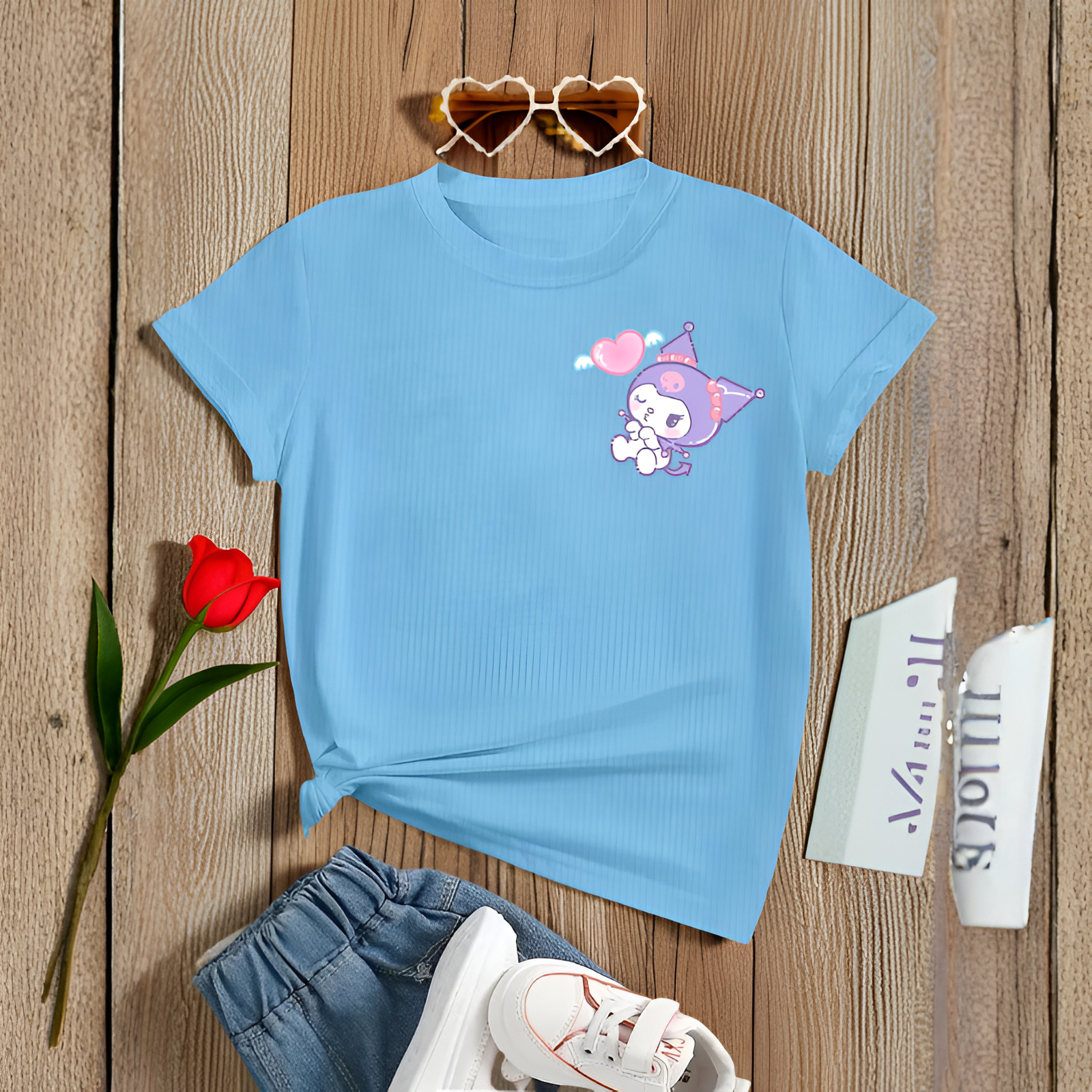 Kuromi Printed Short Sleeve T Shirt