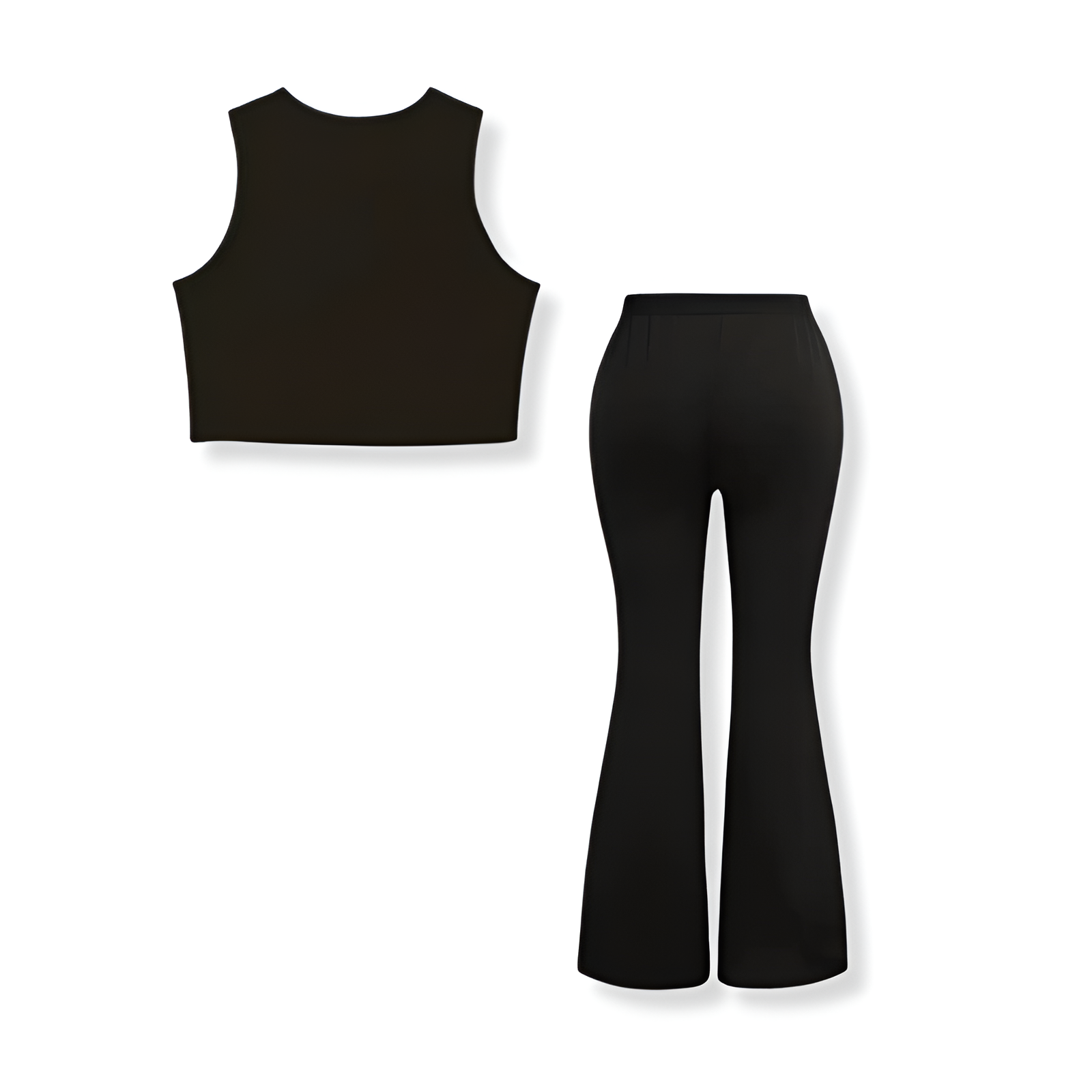 Stitch And Butterfly Print Girls Casual Sleeveless Vest And Pants 2 Piece Set