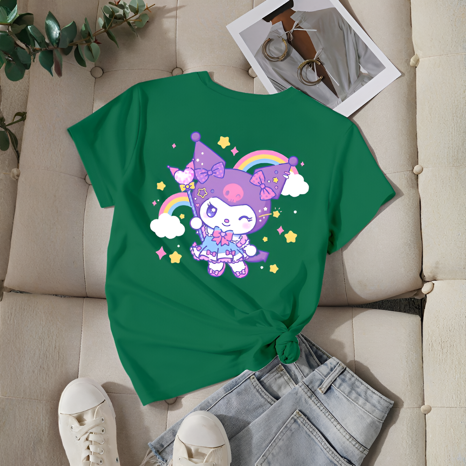 Kuromi Printed Short Sleeve T Shirt