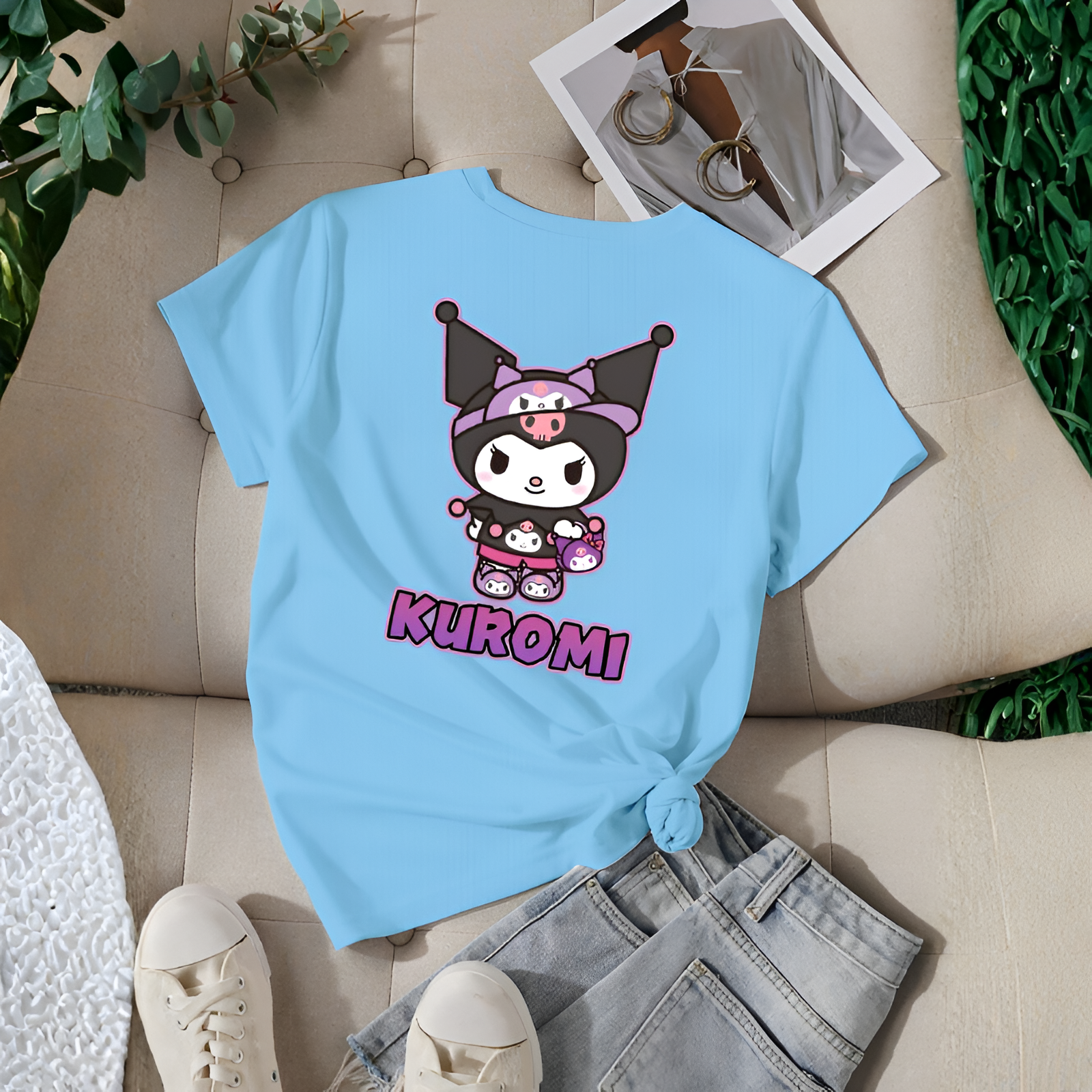 Kuromi Double Sided Printed Short Sleeve T Shirt