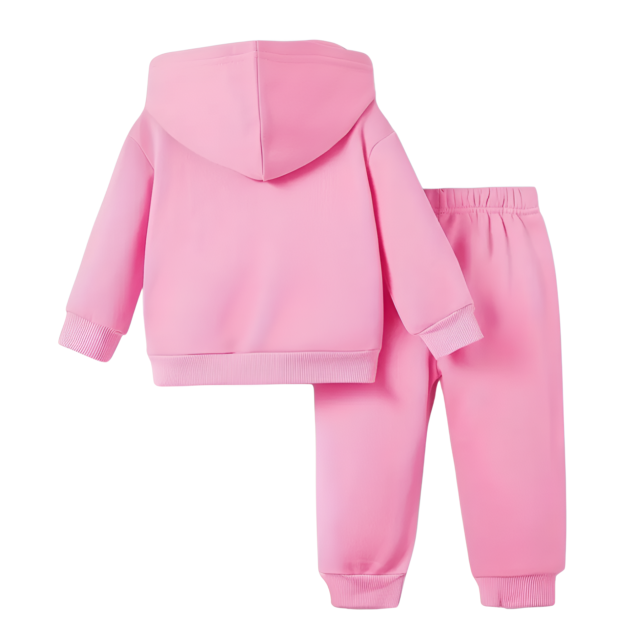 Spring And Autumn Style Baby Girl Cartoon Printed Fleece Hooded Sweatshirt