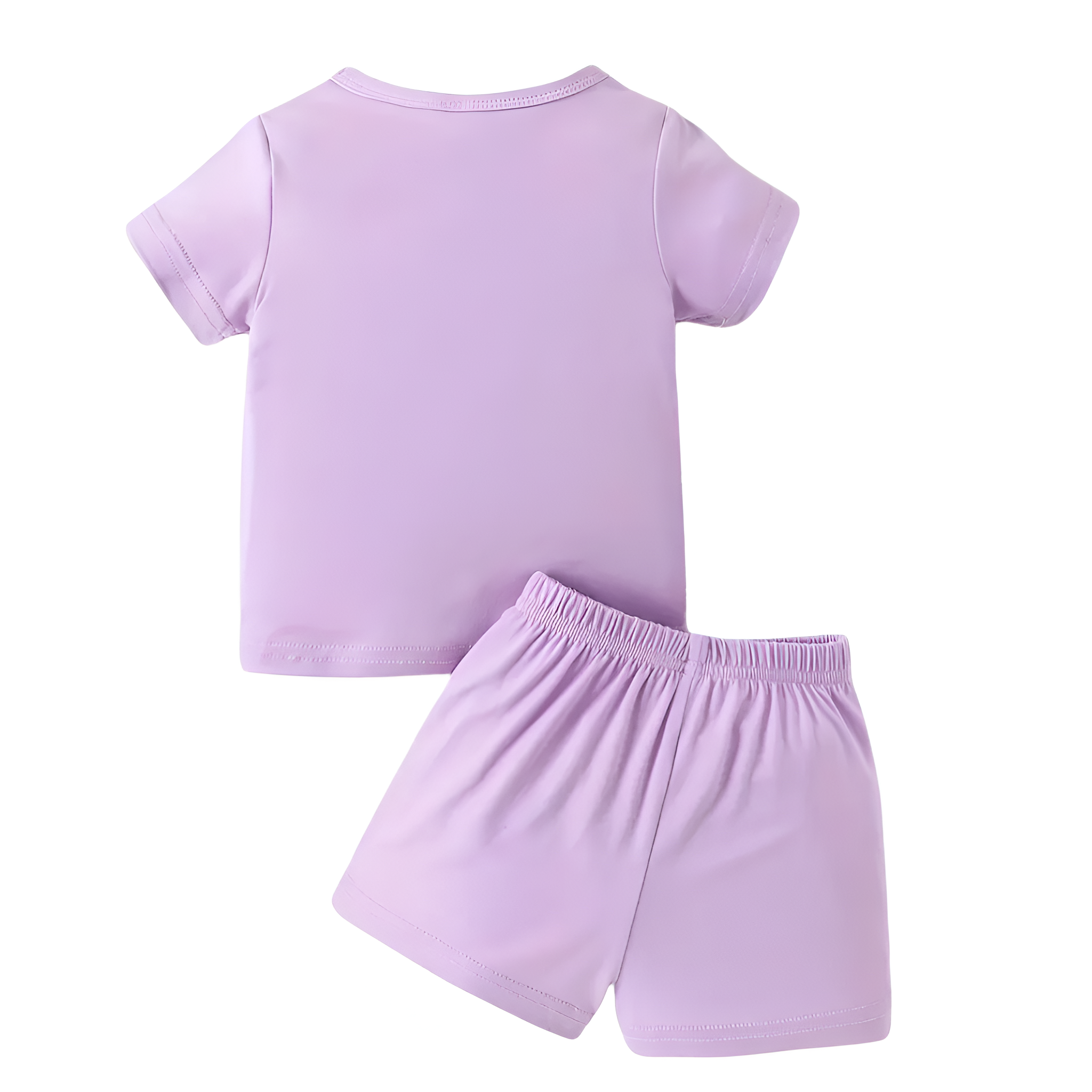 Summer Style Baby Girl Cartoon Eyes Printed Round Neck Shorts