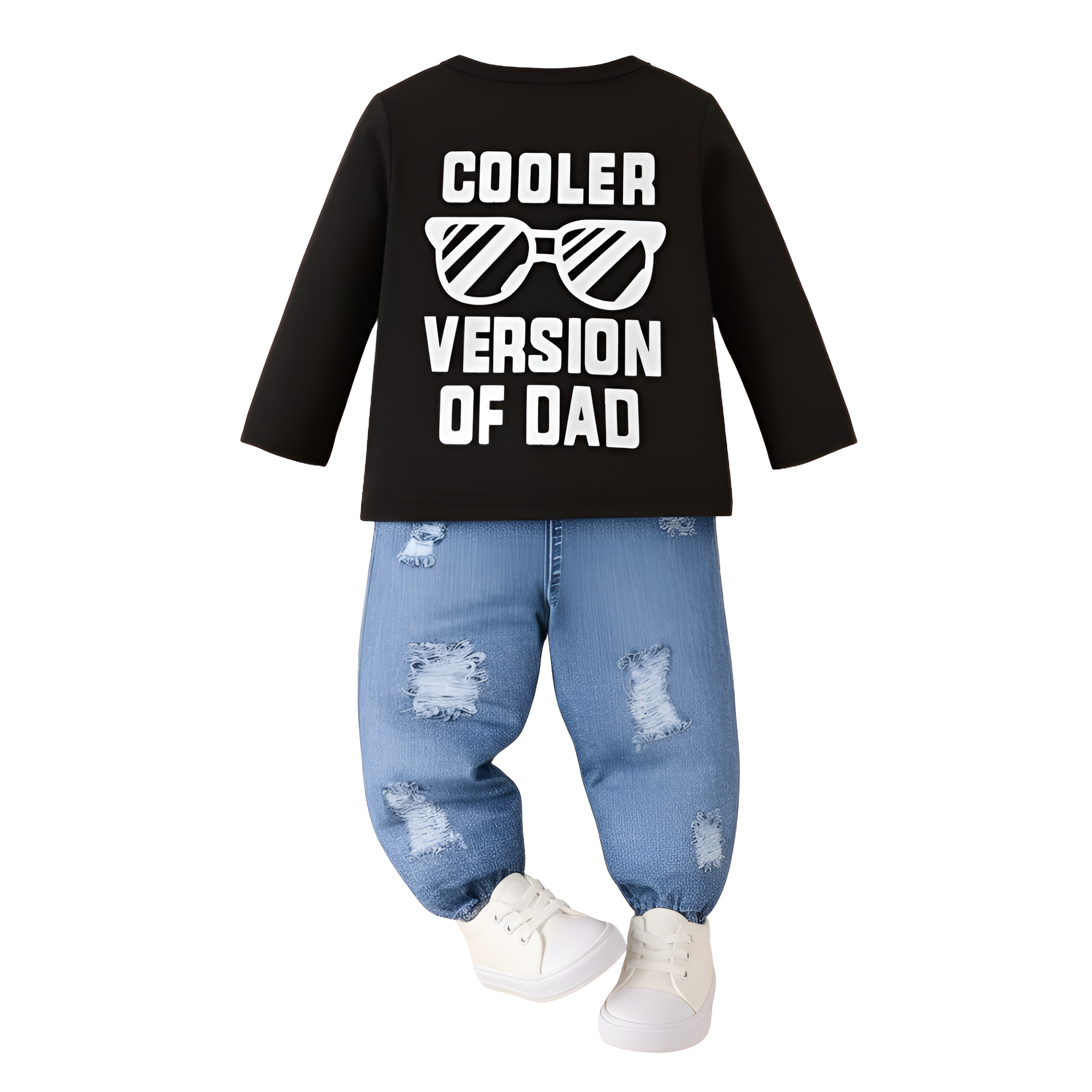 Baby Boy Round Neck Letter Print Long Sleeve Hoodie