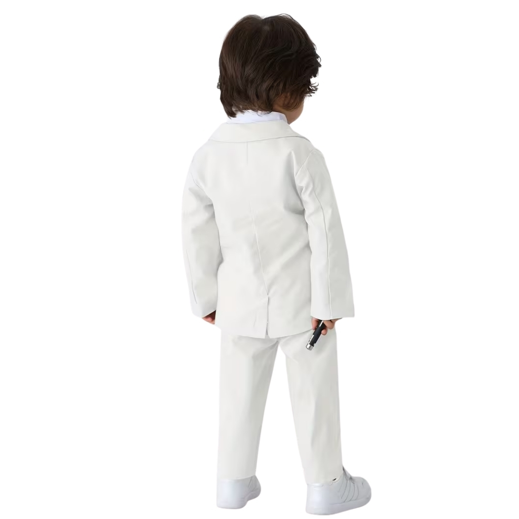 2 Piece Of Gentleman Outfit With Suit Jacket And Pants Set For Baby Boys