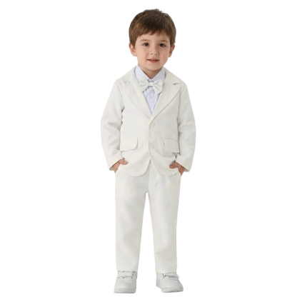 2 Piece Of Gentleman Outfit With Suit Jacket And Pants Set For Baby Boys