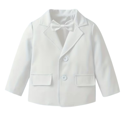 2 Piece Of Gentleman Outfit With Suit Jacket And Pants Set For Baby Boys