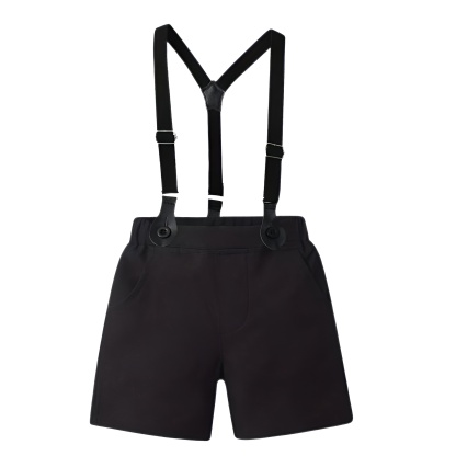 2 Piece Of Summer Gentleman Suit With Shirt And Shorts Set For Boys