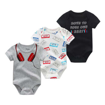 3Pcs Baby Cartoon Clothing Bodysuits-Children Cloth Shop