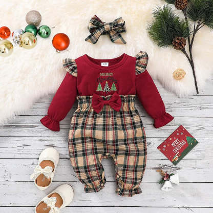 Baby Girl Christmas Long Sleeve Romper-Children Cloth Shop