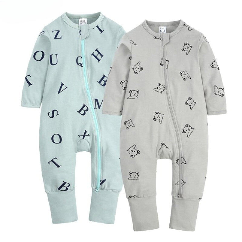 2Pcs Baby Girl Zipper Jumpsuit Cotton Rompers-Children Cloth Shop