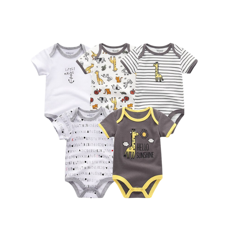 5Pcs Newborn Baby Bodysuit-Children Cloth Shop