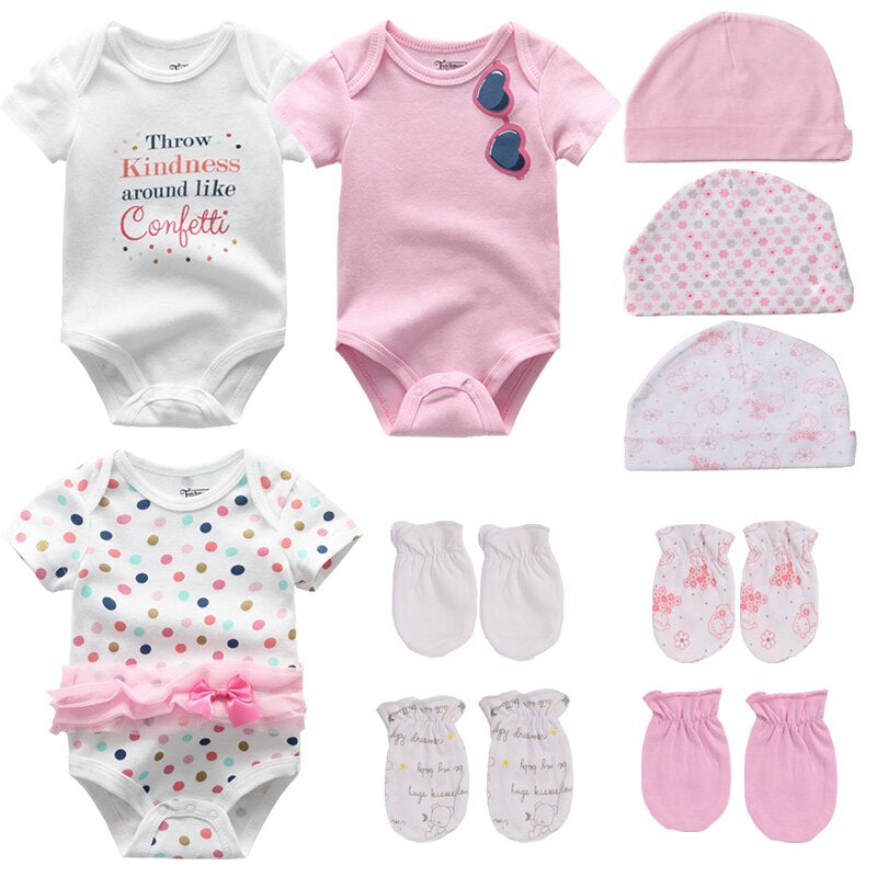 3Pcs Newborn Infant Baby Bodysuit Outfits-Children Cloth Shop