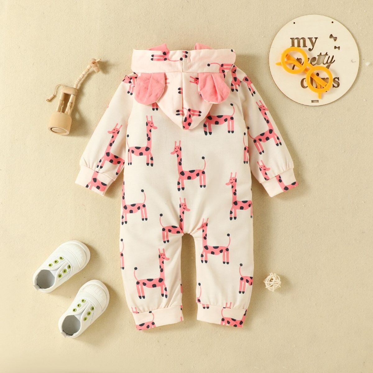 Giraffe Print Winter Jumpsuit For Baby-Children Cloth Shop