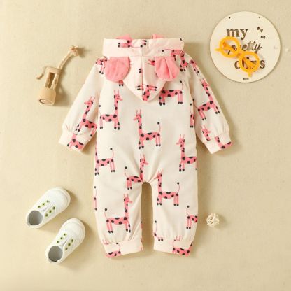 Giraffe Print Winter Jumpsuit For Baby-Children Cloth Shop