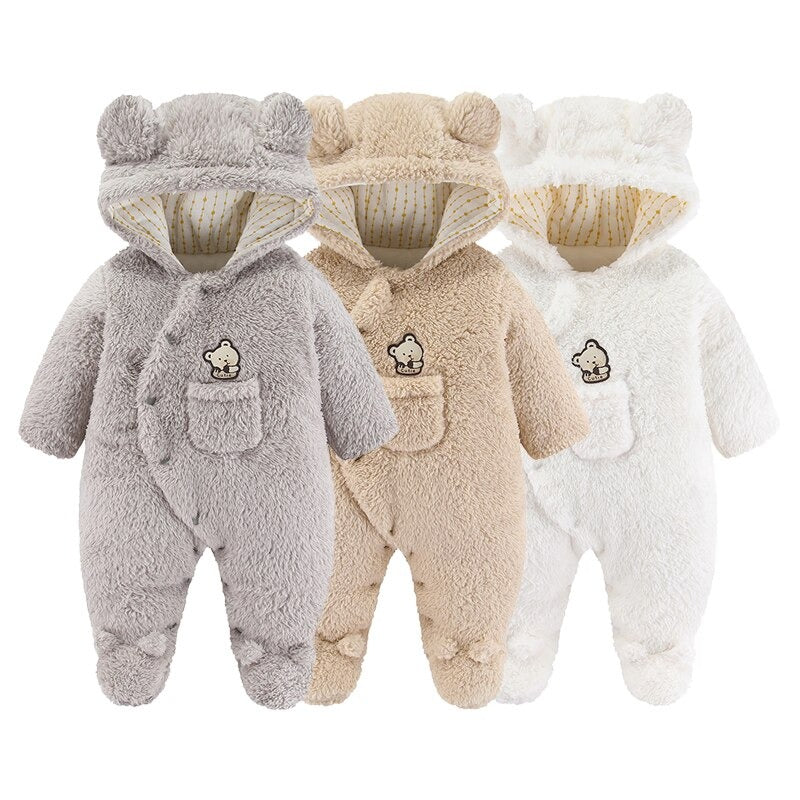 Thick Hooded Romper For Baby-Children Cloth Shop