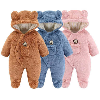 Thick Hooded Romper For Newborn Baby-Children Cloth Shop