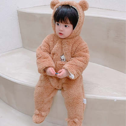 Thick Hooded Romper For Newborn Baby-Children Cloth Shop