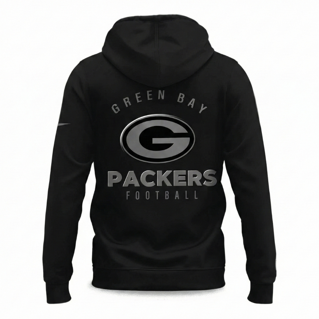 2025 Packers Back In Black Hoodie