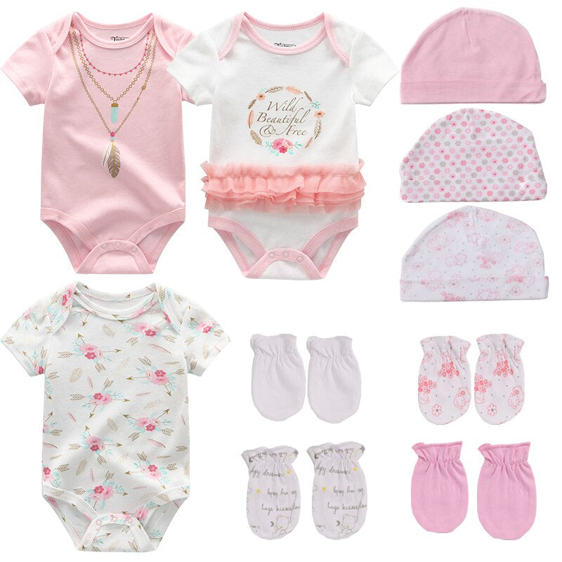 3Pcs Baby Cotton Bodysuits Set-Children Cloth Shop