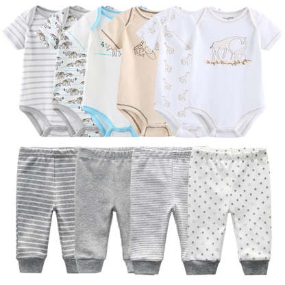 Infant Baby Boy And Girl Bodysuits Pajama Outfit Sets-Children Cloth Shop