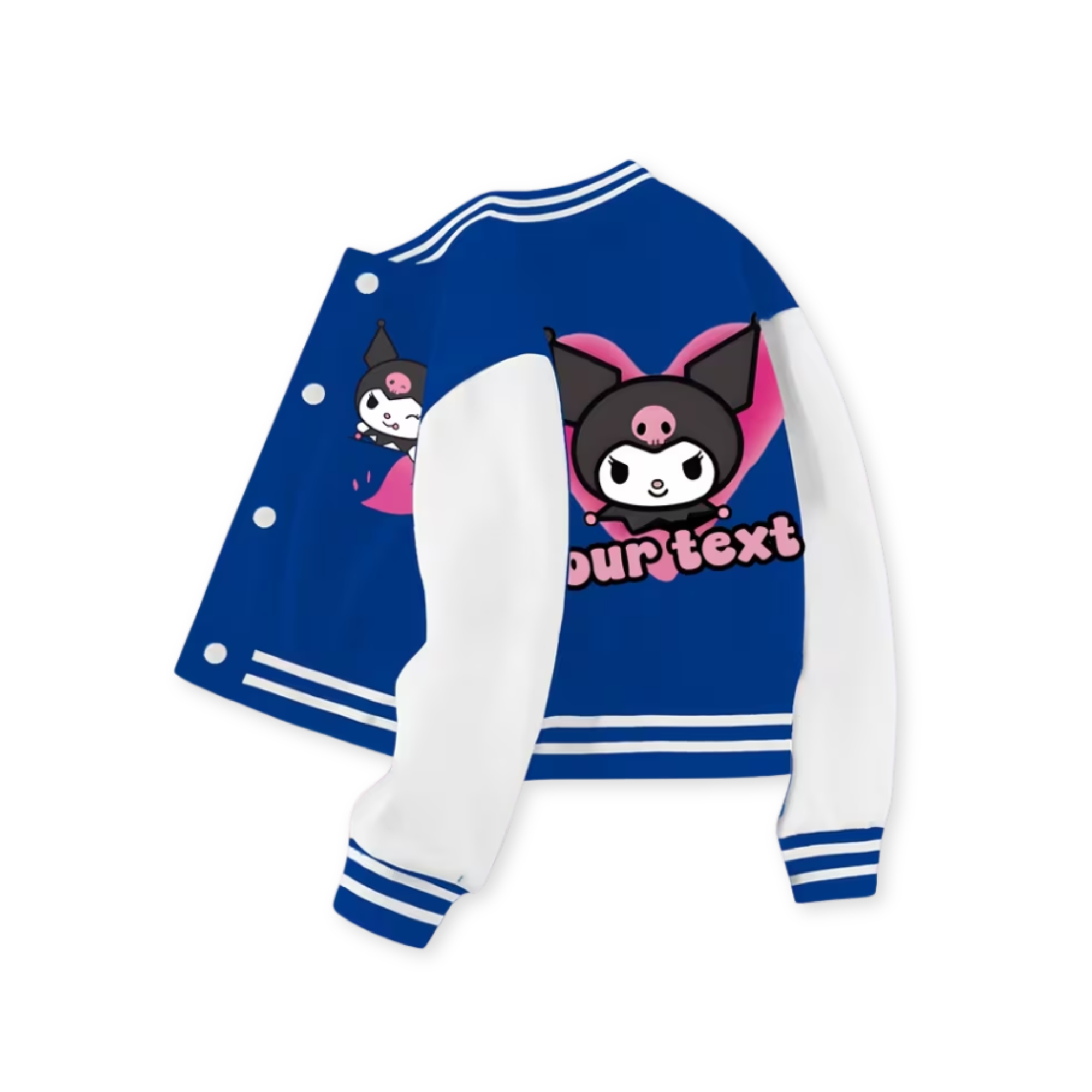 Stylish Kuromi Themed Baseball Jacket For Girls 