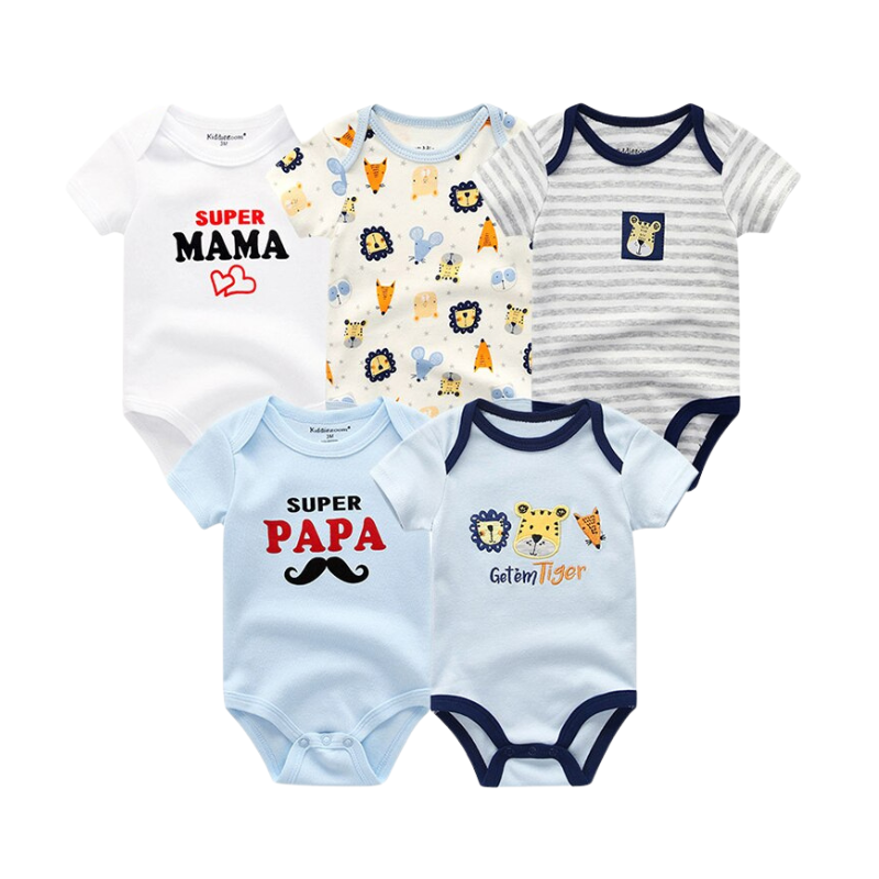5Pcs Newborn Baby Bodysuit-Children Cloth Shop