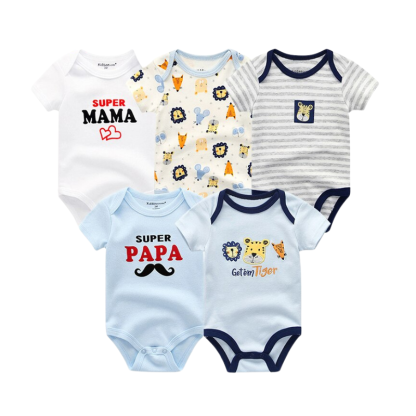 5Pcs Newborn Baby Bodysuit-Children Cloth Shop