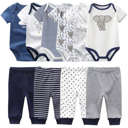 Infant Baby Boy And Girl Bodysuits Pajama Outfit Sets-Children Cloth Shop