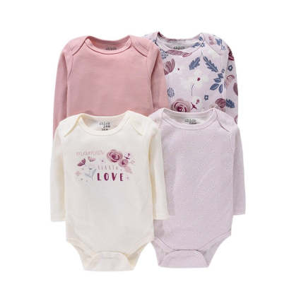 4Pc Newborn Baby Long Sleeve Jumpsuits-Children Cloth Shop