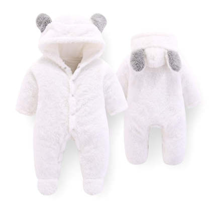 Thick Hooded Romper For Newborn Baby-Children Cloth Shop