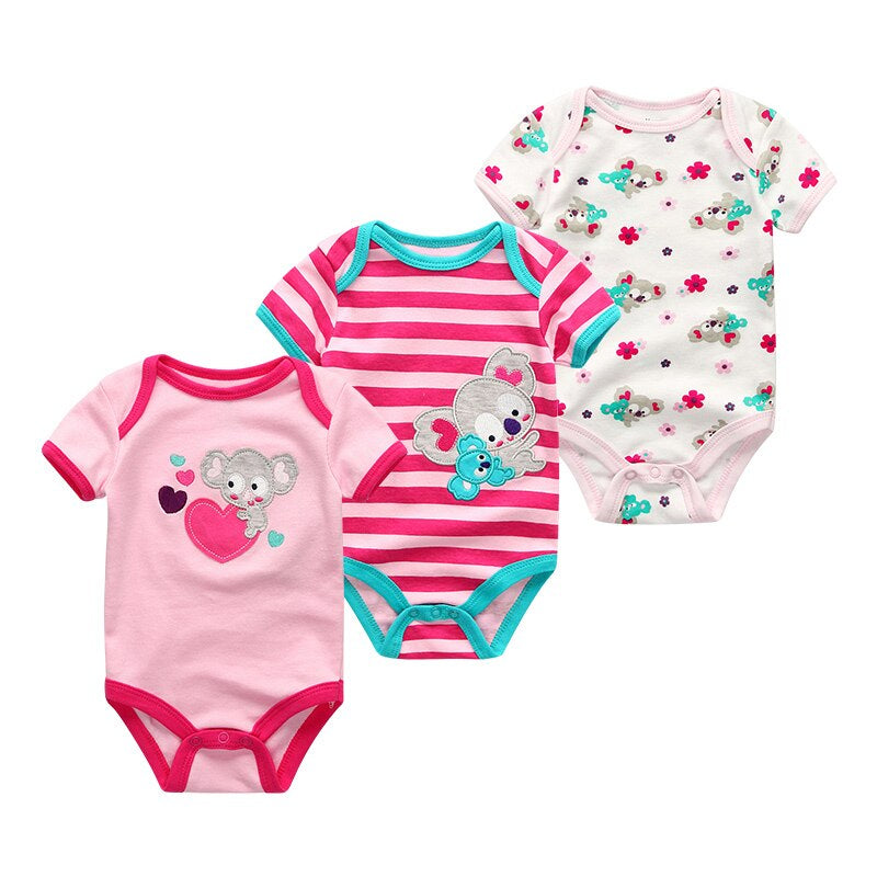 3Pcs Infant Cartoon Clothing Baby Bodysuits-Children Cloth Shop