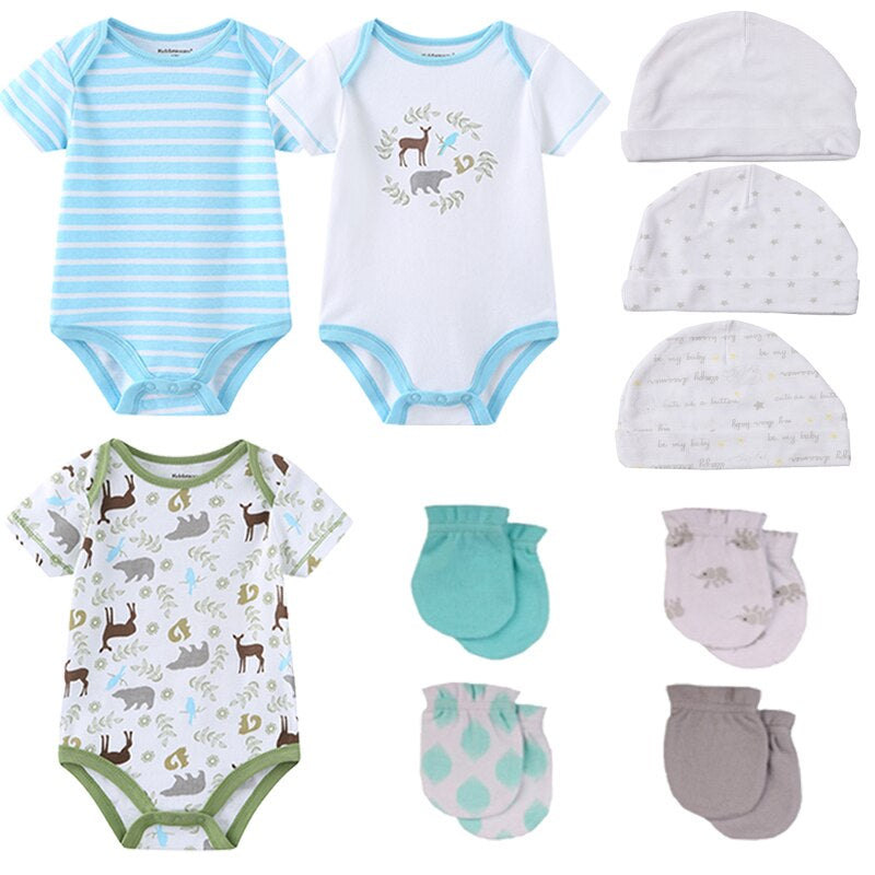 3Pcs Baby Cotton Bodysuits Set-Children Cloth Shop