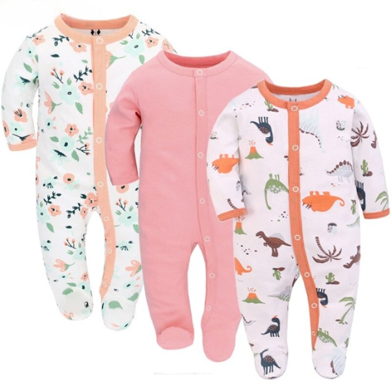 3 Pieces Newborn Baby Rompers Jumpsuit Set-Children Cloth Shop
