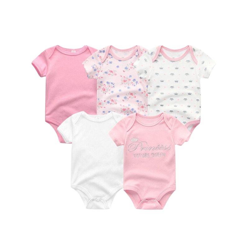 5Pcs Newborn Baby Bodysuit-Children Cloth Shop