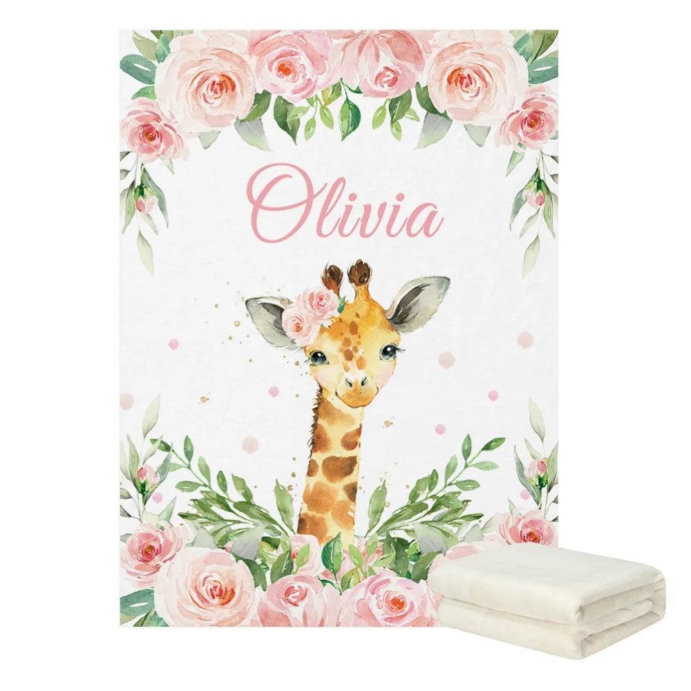 Floral Giraffe Jungle Bedding-Children Cloth Shop