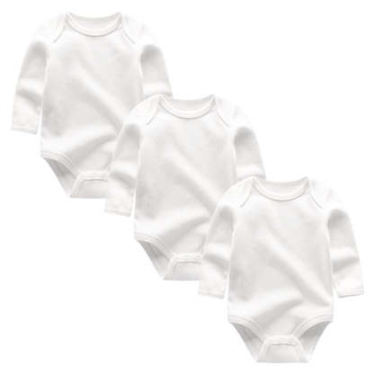 4Pcs Solid Color Long Sleeve Jumpsuit-Children Cloth Shop
