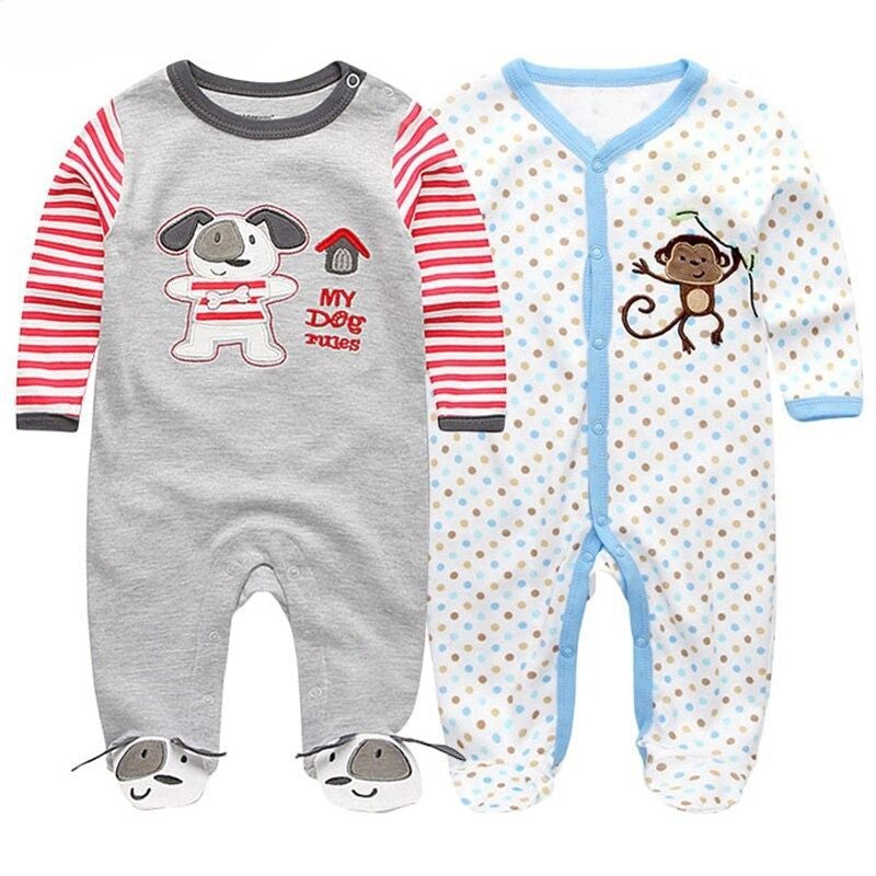 Long Sleeve Pure Cotton Bodysuits-Children Cloth Shop