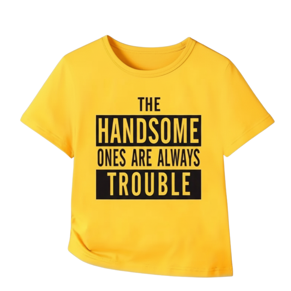 Phrase Graphic Print Short Sleeve T Shirt