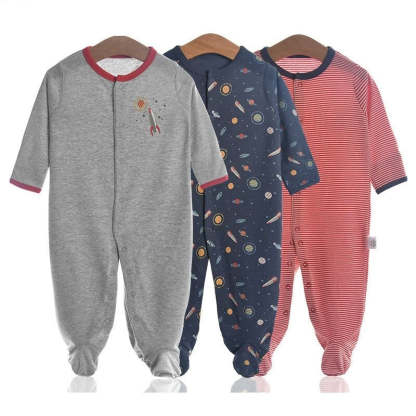 Toddlers 3 Pcs Cotton Romper Set
