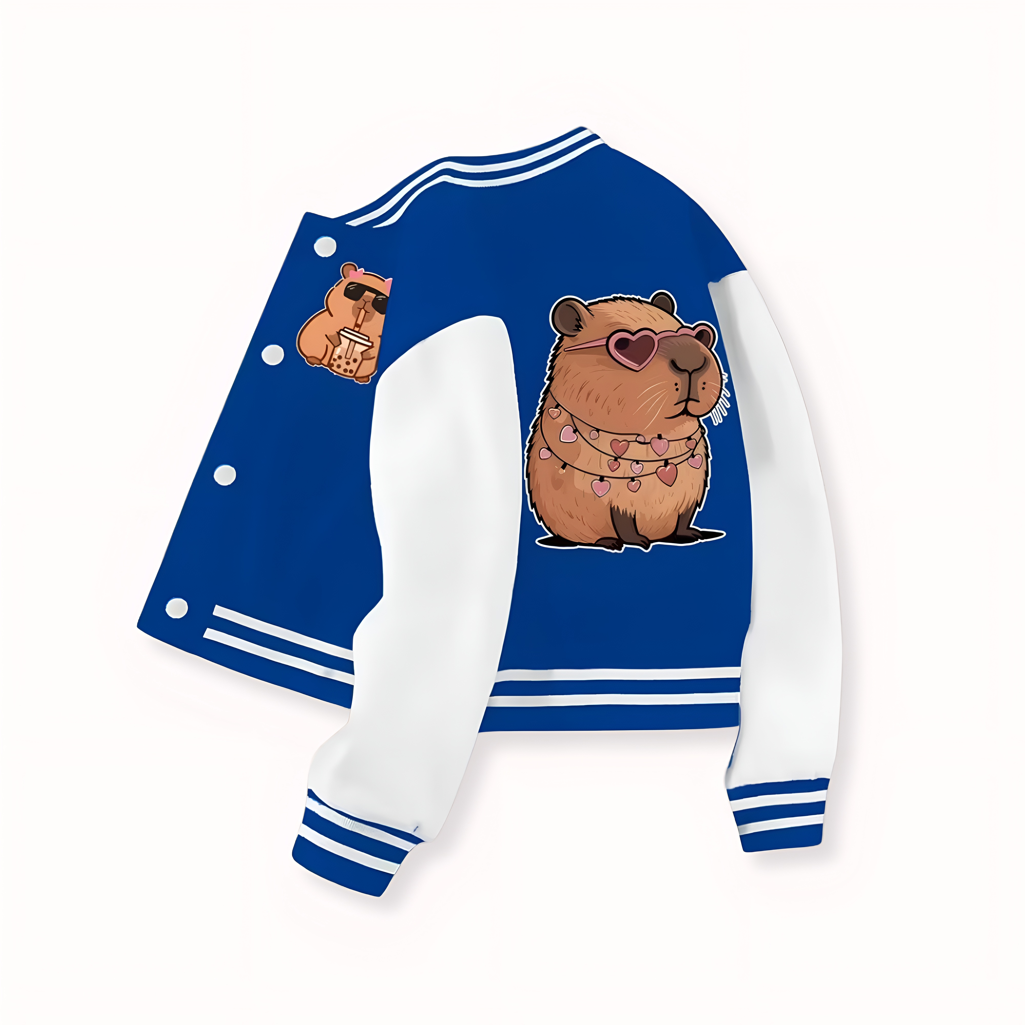 Capybara Family Design Printed Casual Jacket For Girls