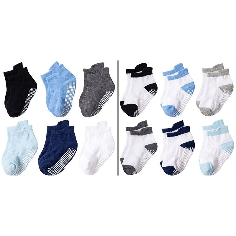 12 Pairs Of Casual Non Slip Breathable Baby Socks Set-Children Cloth Shop