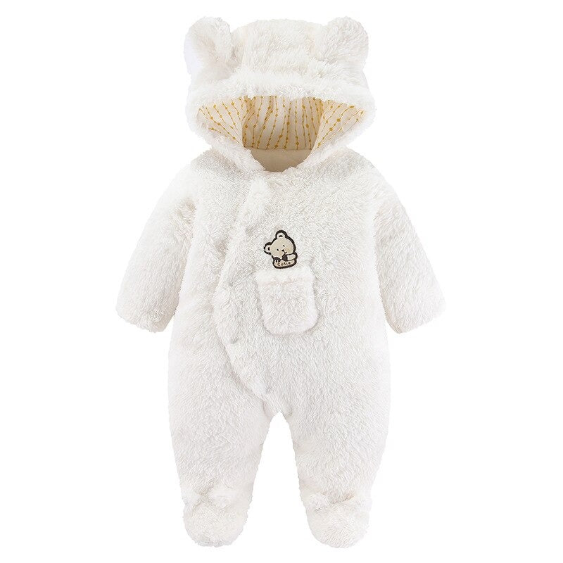 Thick Hooded Romper For Newborn Baby-Children Cloth Shop