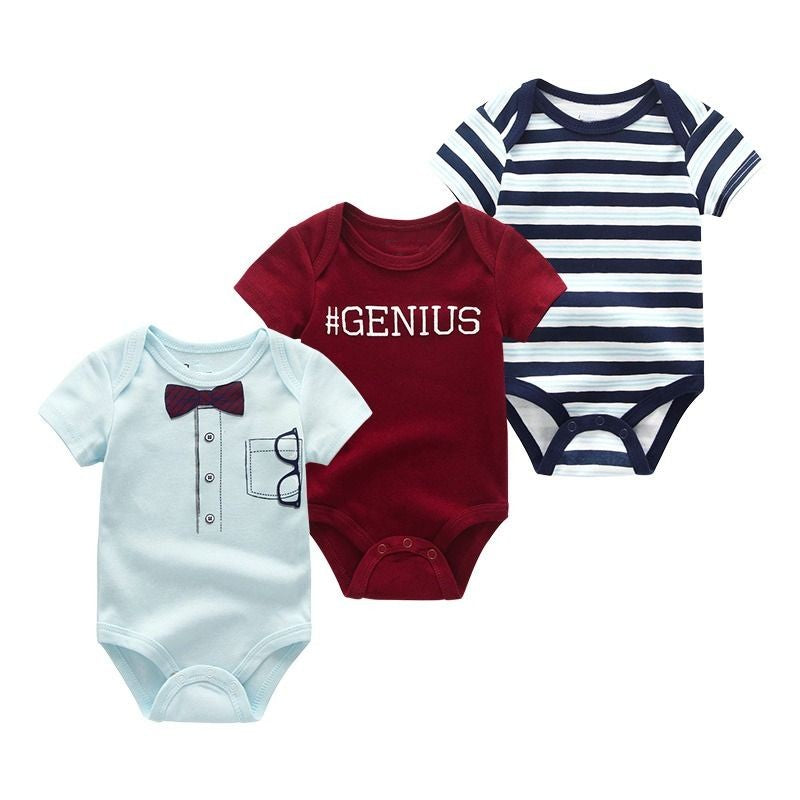 Cotton Romper 3 Pieces Baby Bodysuit Set-Children Cloth Shop